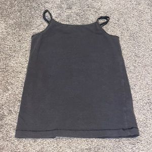 TOTAL GIRL dark grey tank top with built in bra